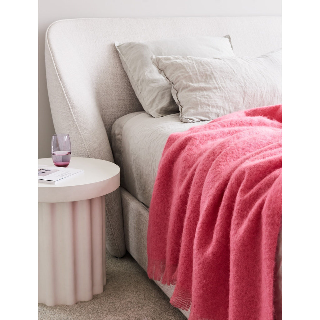 オーストラリア製ピュアモヘア膝掛けst.albans Mohair Throw Rose – St Albans