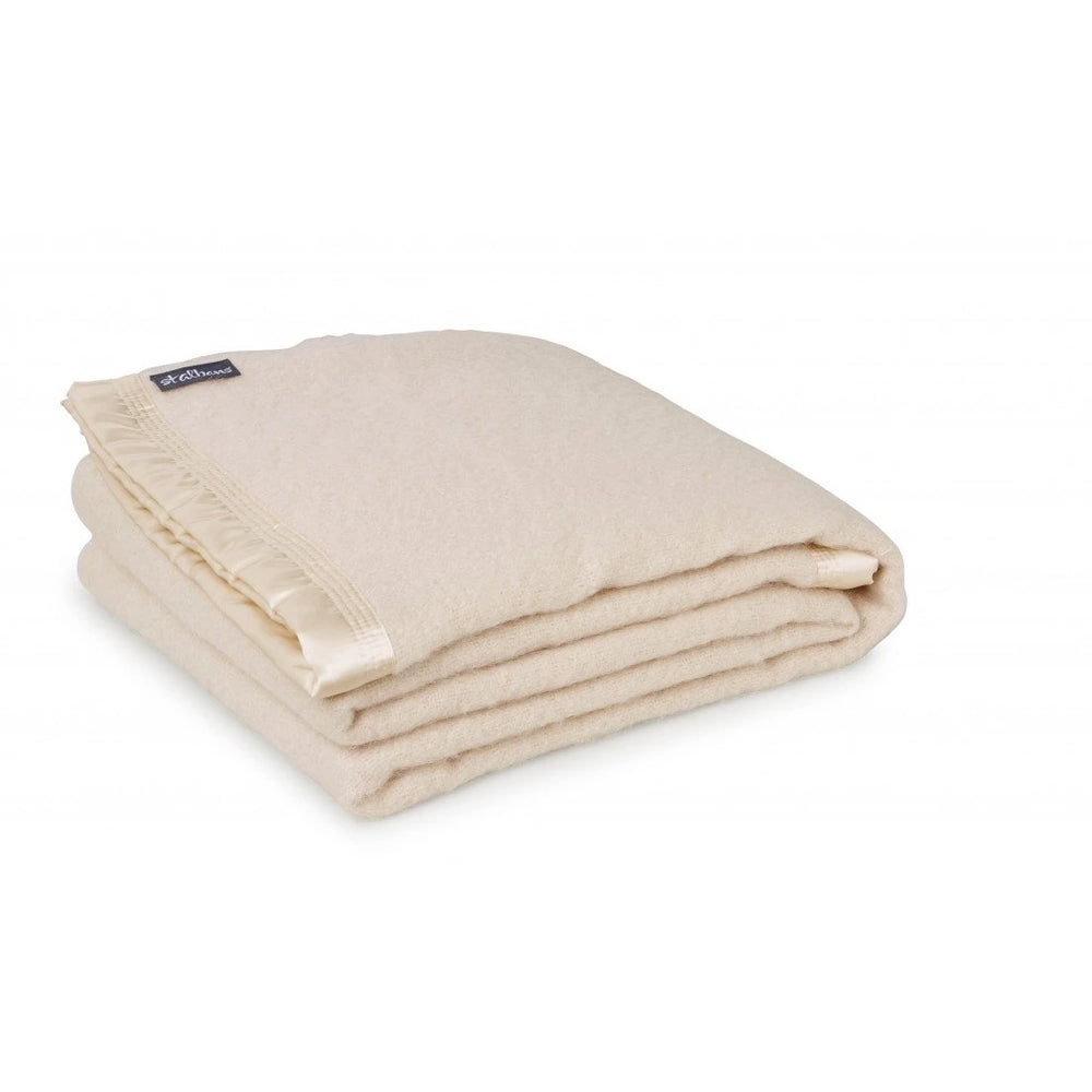 Mohair Single Ivory Blanket