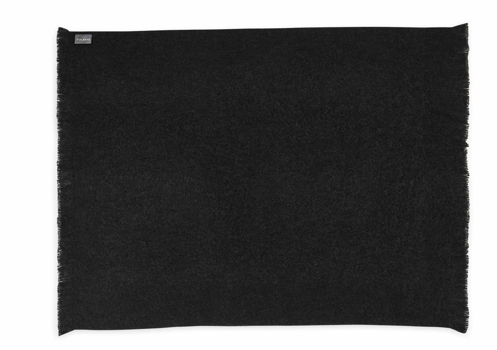 Alpaca Knee Rug Black