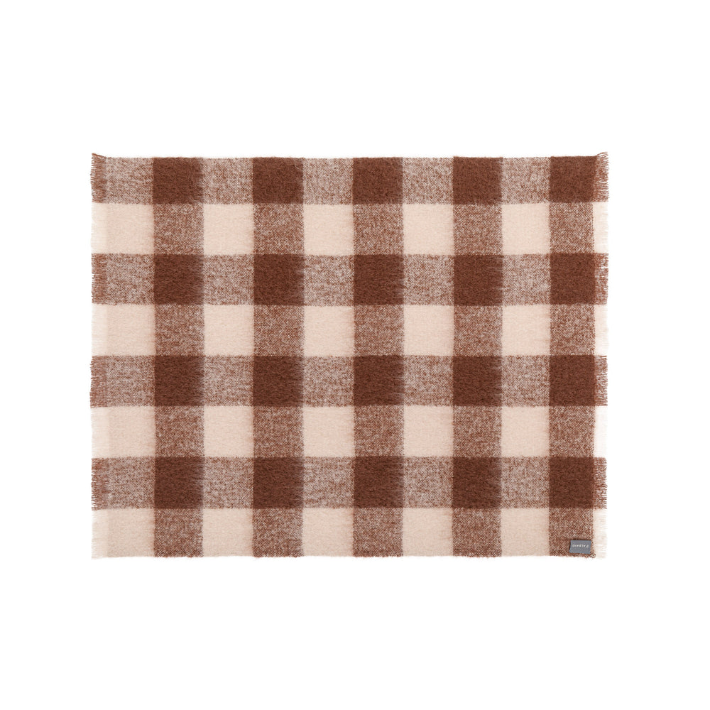 Mohair Knee Rug Mocha Check