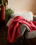 Mohair Throw Pomegranate