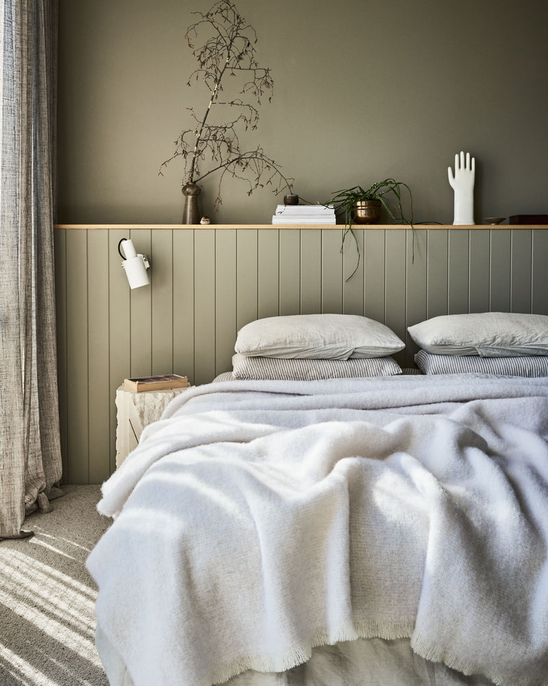 Alpaca Throw Blanket Oyster