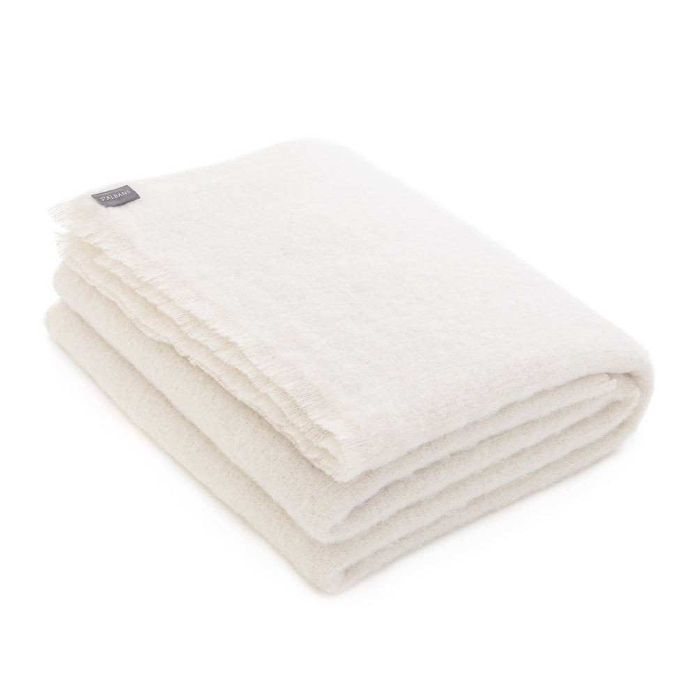 Alpaca Throw Blanket Oyster