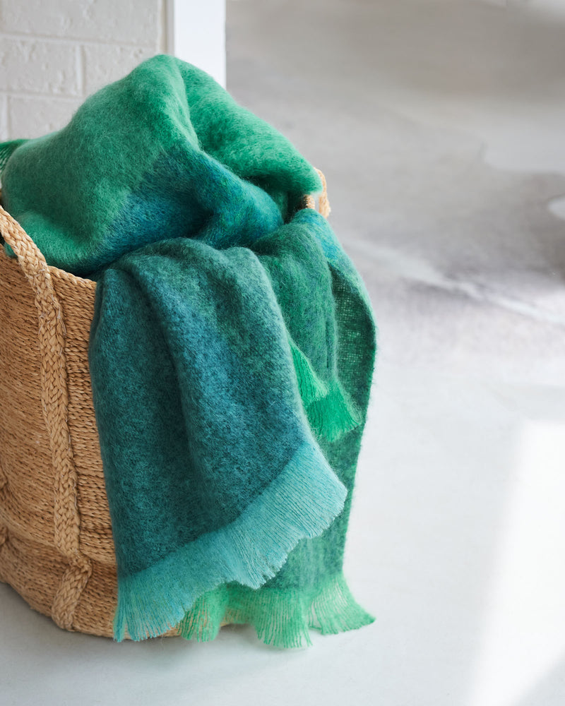 Mohair Throw Emerald St Albans