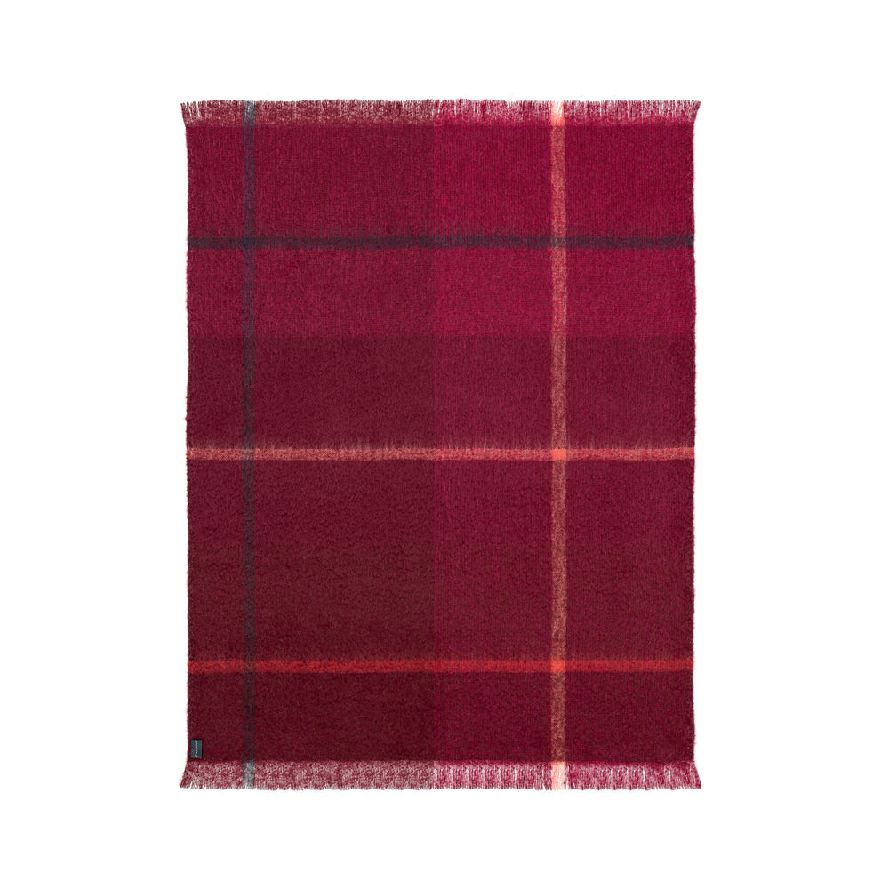 Mohair Throw Bordeaux