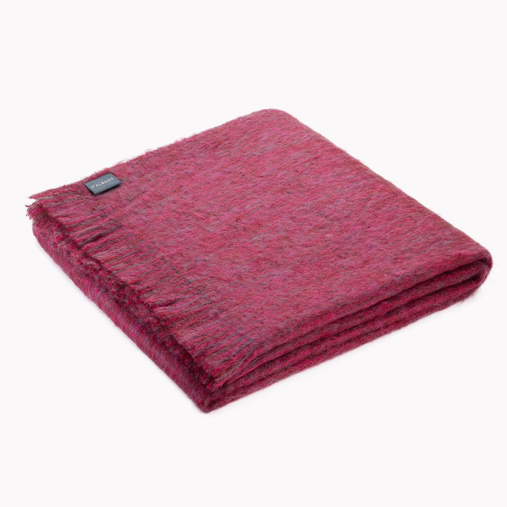 Mohair Throw Cranberry